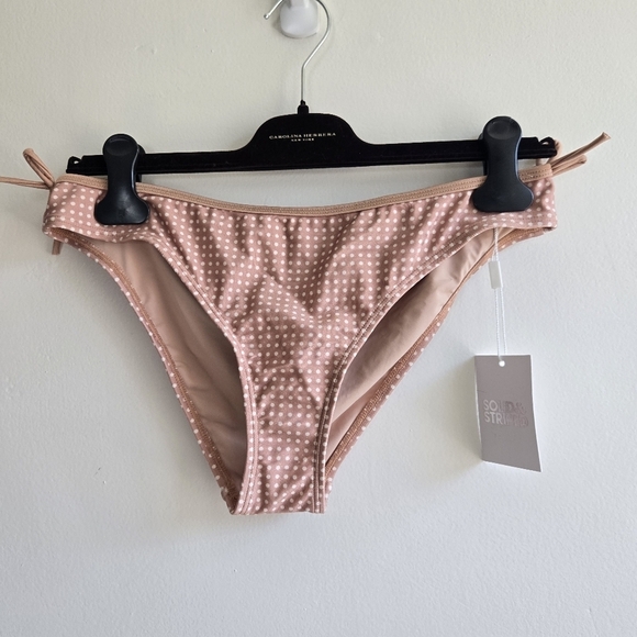 New Solid & Striped Sydney Baby Polkadot Taupe Bikini Top/Bottom Set NWT Medium - Picture 9 of 11